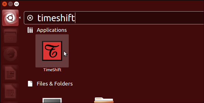 Коли з'явиться іконка TimeShift, натисніть на неї з тим, щоб відкрити програму
