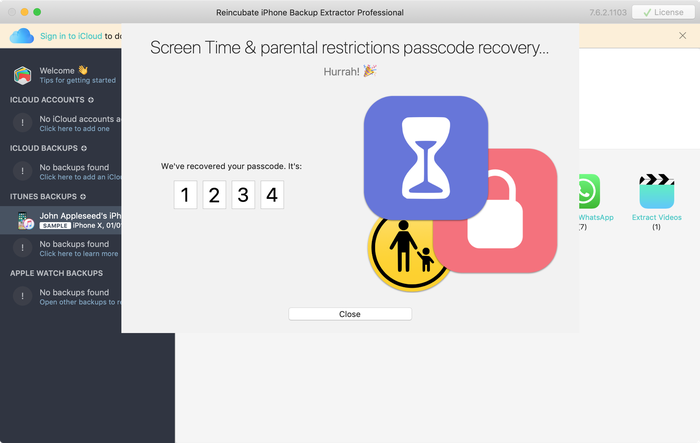 Відновлений пароль Screen Time