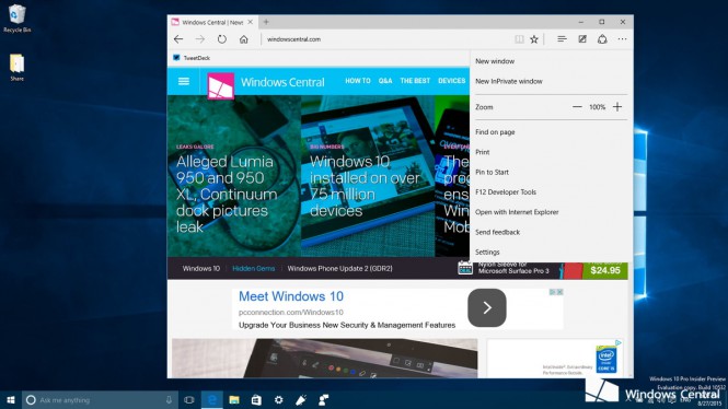 У Windows 10 з'явився абсолютно новий (ну, майже зовсім новий) браузер - Microsoft Edge