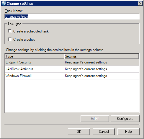 Для цього клацніть завдання Змінити настройки (Change settings) в меню кнопки панелі інструментів Создать задачу (Create a task)