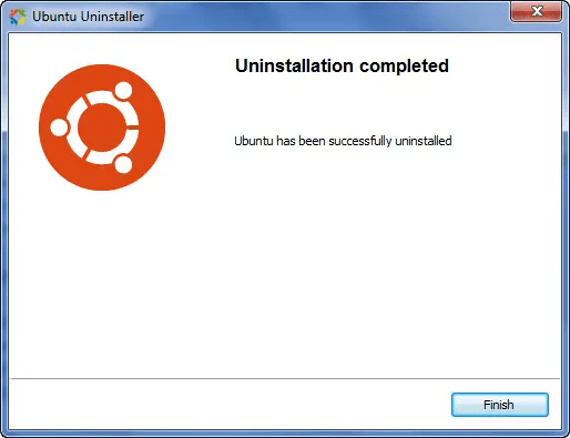 Якщо ви встановили Wubi в інший диск ніж C і відмовляється видалити,   Завантажити Ubuntu дєїнсталлятора   і запустіть його